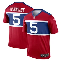 Maillot Nike Kayvon Thibodeaux rouge pour homme des New York Giants, légende alternative