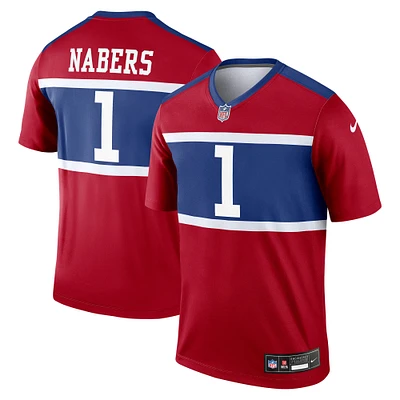 Maillot Nike Malik Nabers rouge des New York Giants pour homme