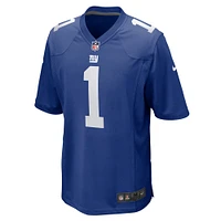 Maillot de jeu Nike Malik Nabers Royal New York Giants pour homme