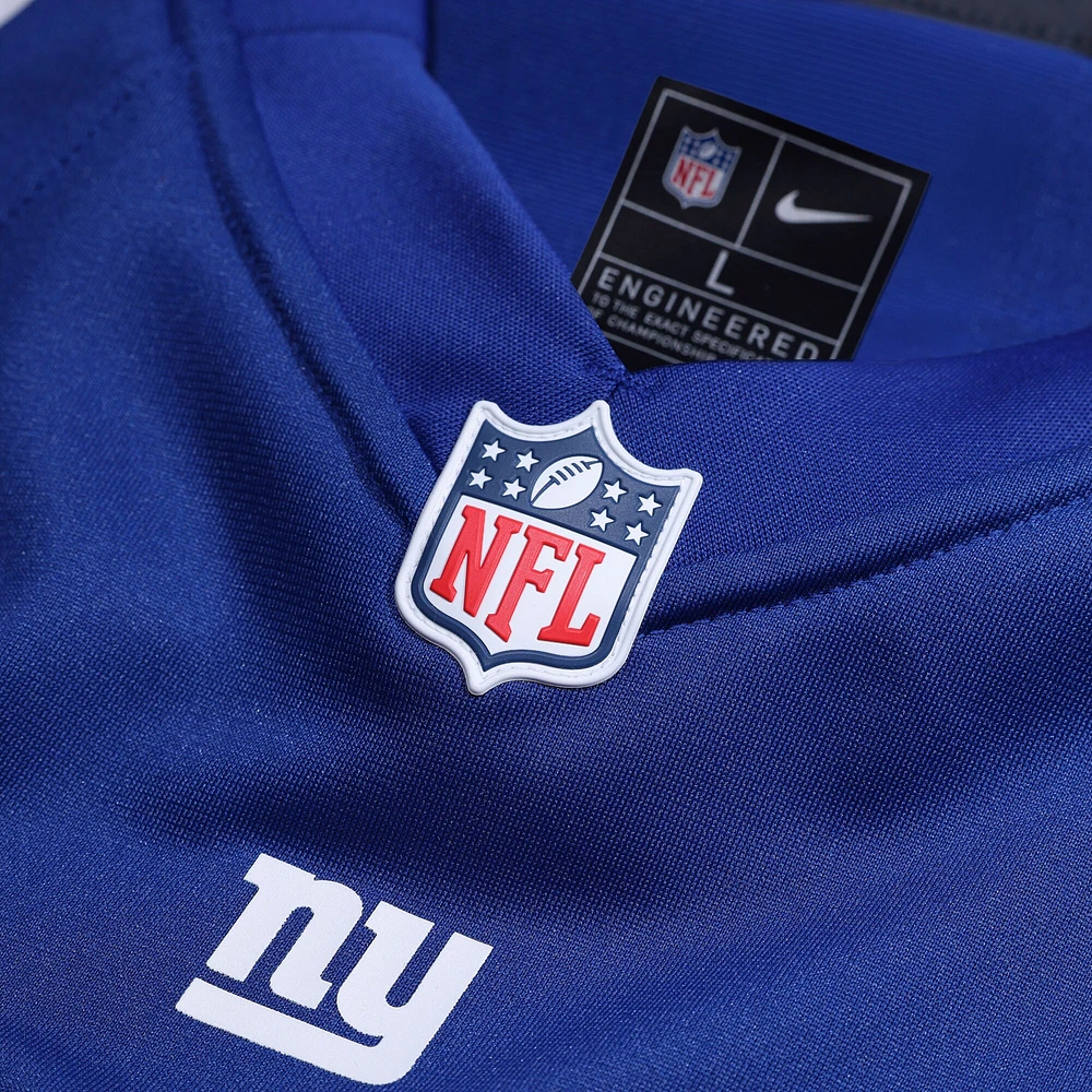 Maillot de jeu Nike Malik Nabers Royal New York Giants pour homme