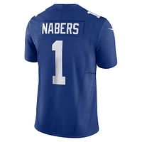 Men's Nike Malik Nabers Royal New York Giants Vapor F.U.S.E. Limited Jersey