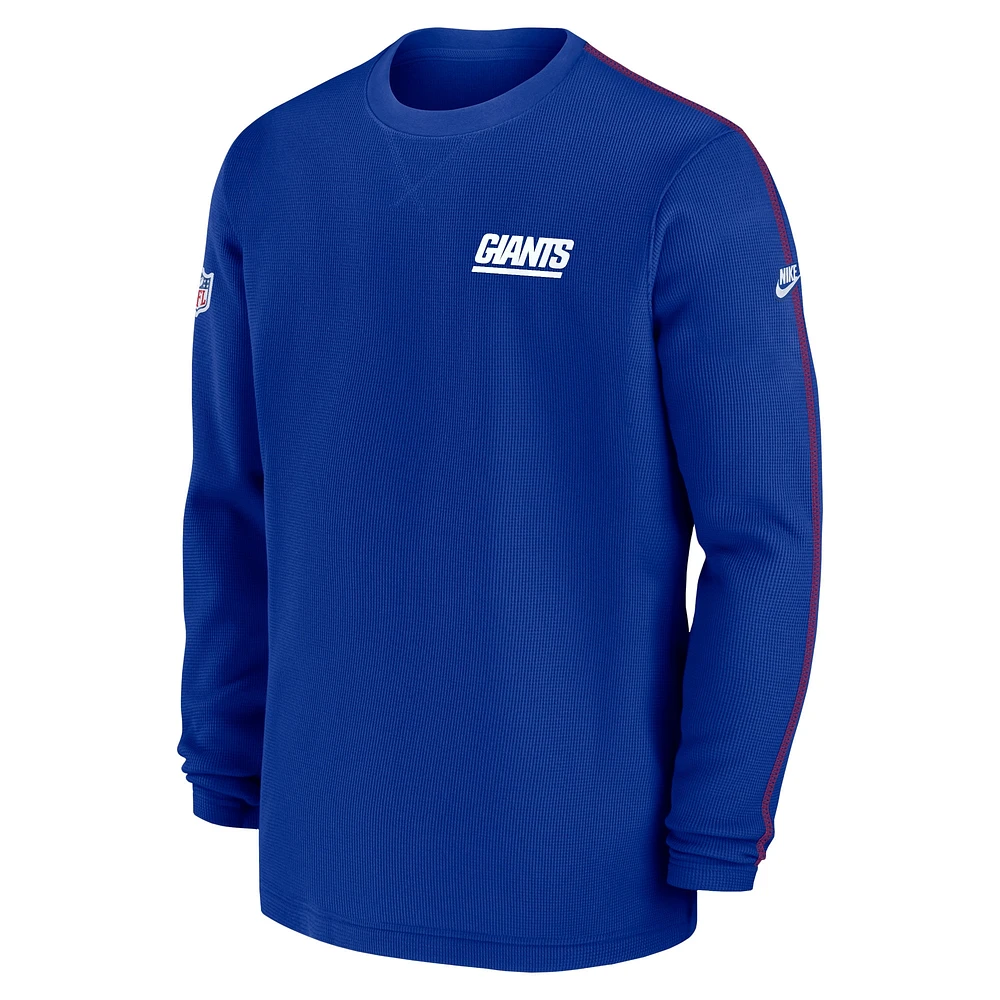 Men's Nike Royal New York Giants Alternate Logo Coach Long Sleeve Top