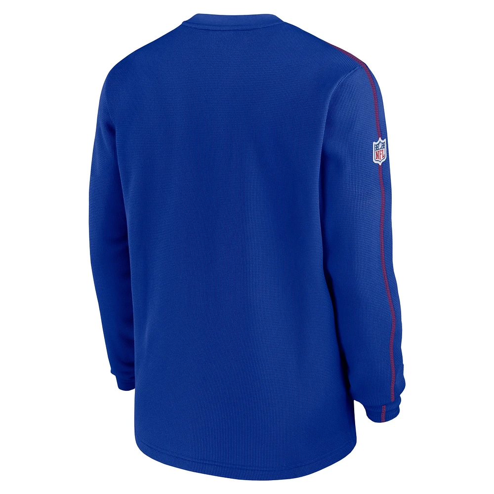 Men's Nike Royal New York Giants Alternate Logo Coach Long Sleeve Top