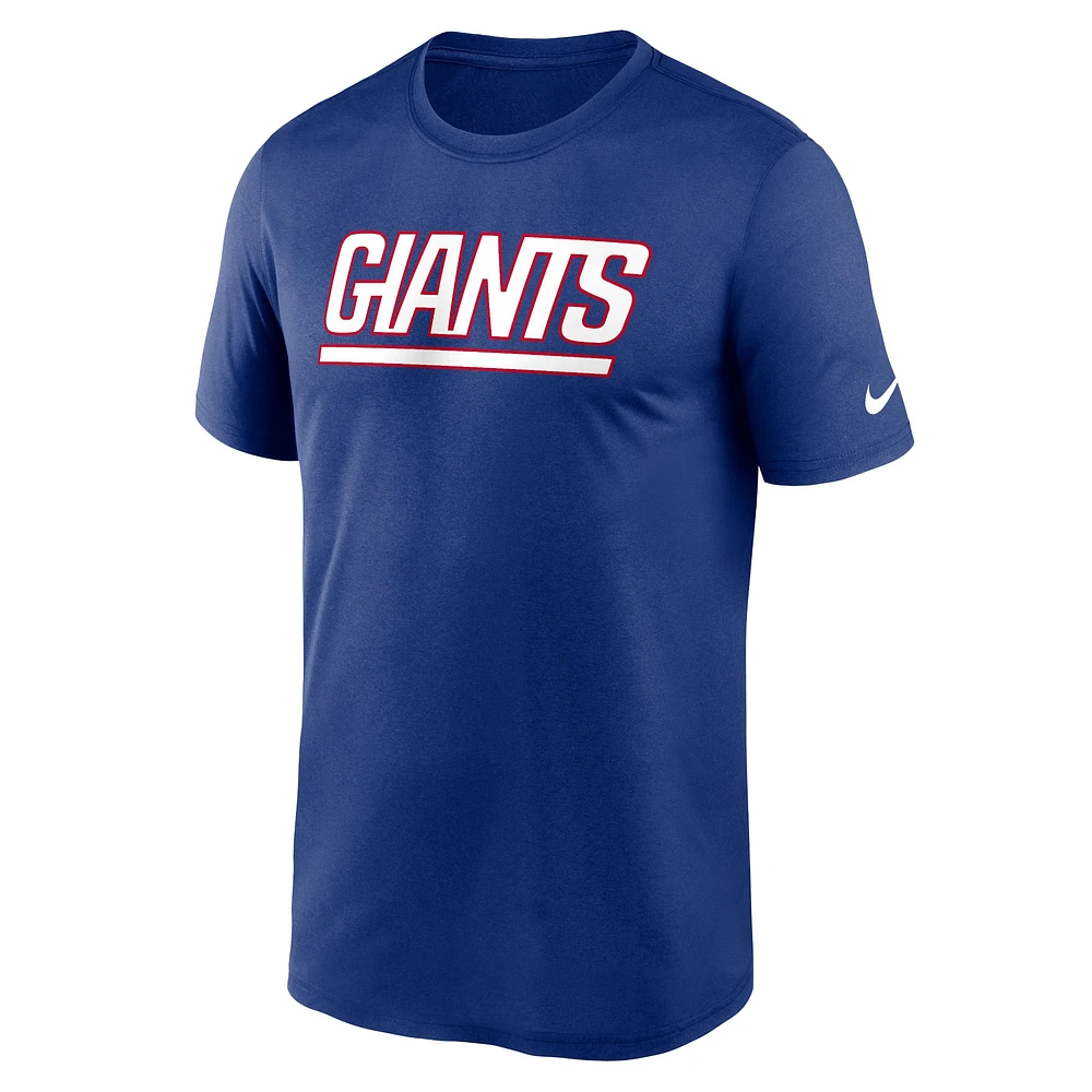 Men's Nike Royal New York Giants Primetime Legend Wordmark Performance T-Shirt