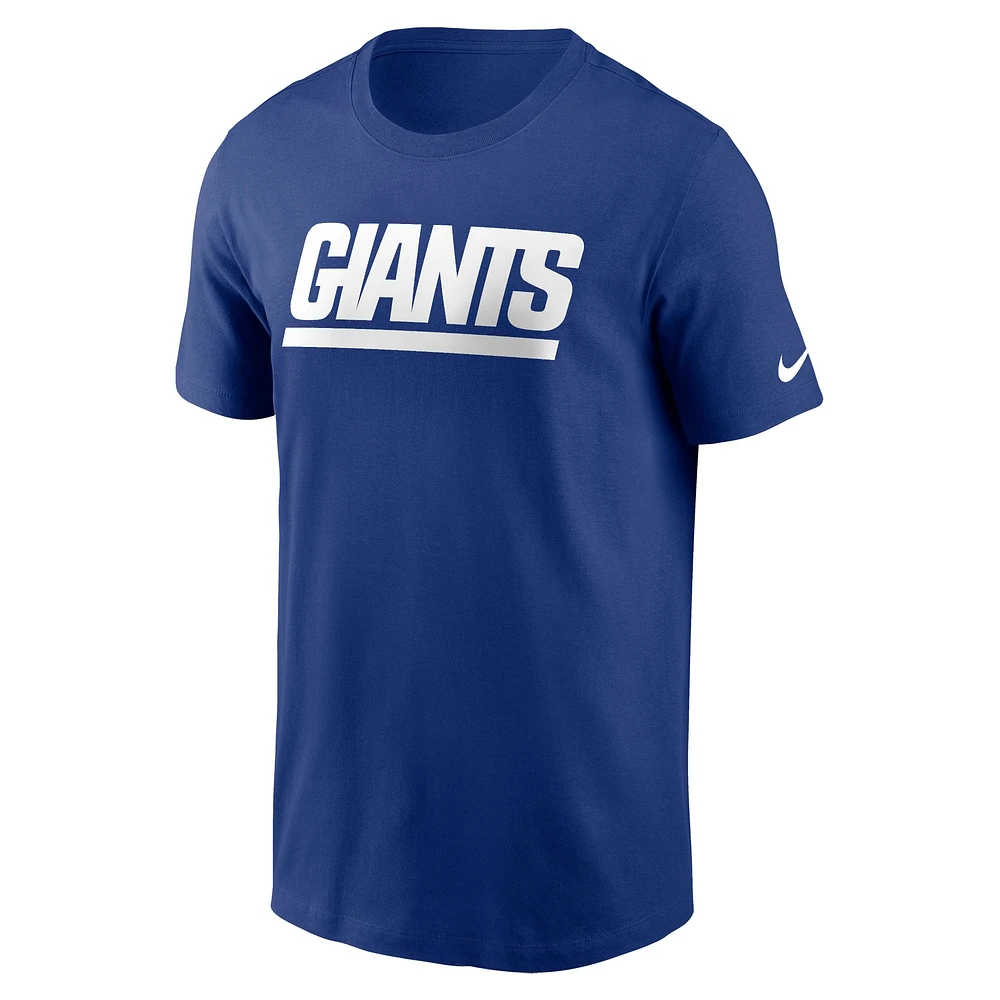 Men's Nike Royal New York Giants Primetime Wordmark Essential T-Shirt