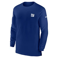 Men's Nike Royal New York Giants Sideline Coach Performance Long Sleeve T-Shirt