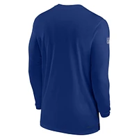 Men's Nike Royal New York Giants Sideline Coach Performance Long Sleeve T-Shirt