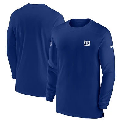 Men's Nike Royal New York Giants Sideline Coach Performance Long Sleeve T-Shirt