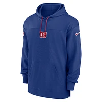 Men's Nike Royal New York Giants Sideline Jersey Performance Pullover Hoodie