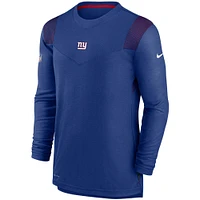 Men's Nike Royal New York Giants Sideline Player UV Performance Long Sleeve T-Shirt