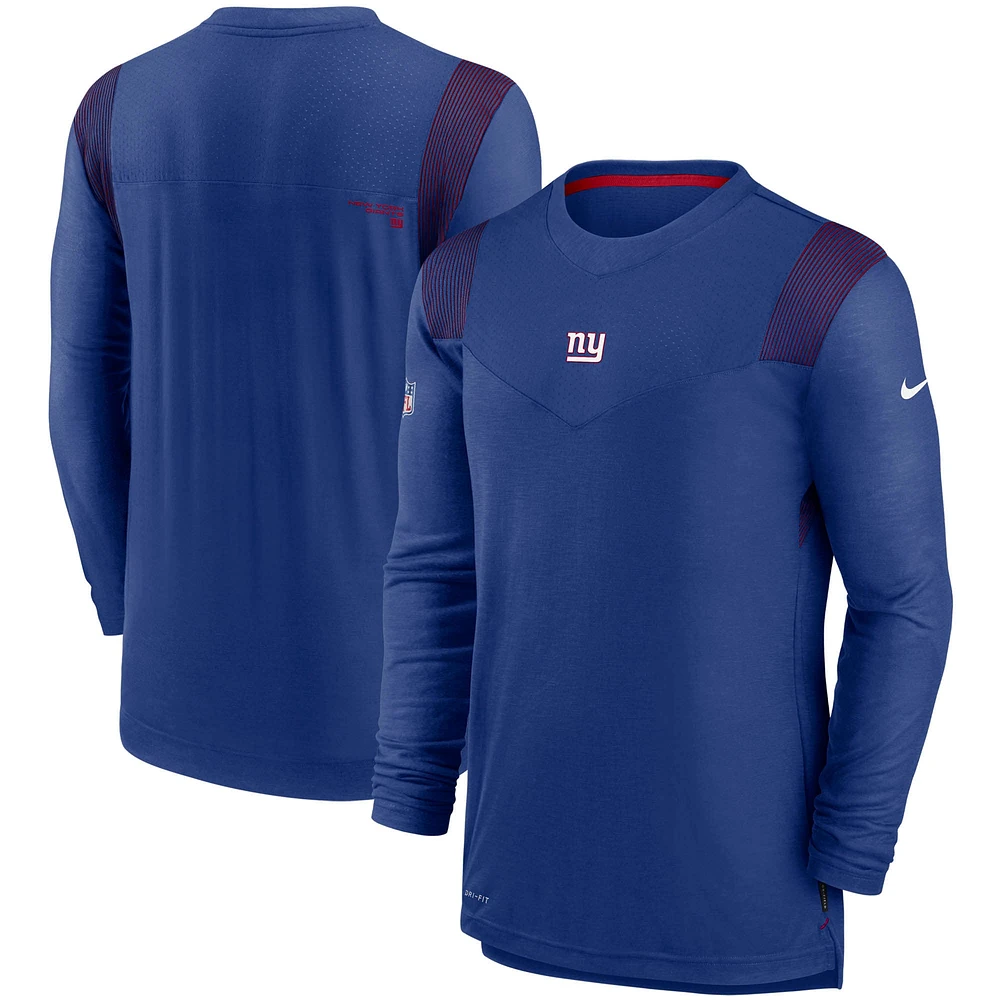 Men's Nike Royal New York Giants Sideline Player UV Performance Long Sleeve T-Shirt
