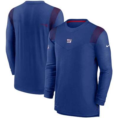 Men's Nike Royal New York Giants Sideline Player UV Performance Long Sleeve T-Shirt