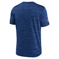 T-shirt Nike Royal New York Giants Sideline Velocity Athletic Stack Performance pour homme