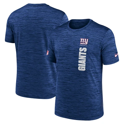 T-shirt Nike Royal New York Giants Sideline Velocity Performance pour homme