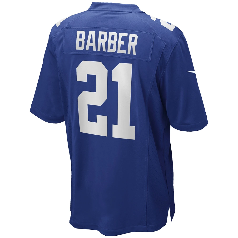 Maillot de joueur retraité Nike Tiki Barber Royal New York Giants Game pour homme