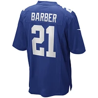 Maillot de joueur retraité Nike Tiki Barber Royal New York Giants Game pour homme