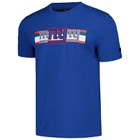 Men's Pro Standard Royal New York Giants Retro Striper T-Shirt