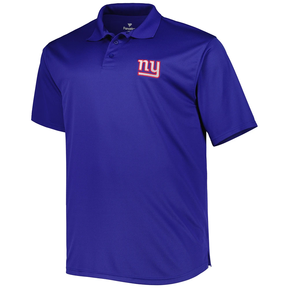Men's Royal New York Giants Big & Tall Birdseye Polo