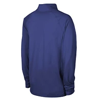 Men's Royal New York Giants Combine Authentic Raglan Quarter-Zip Top