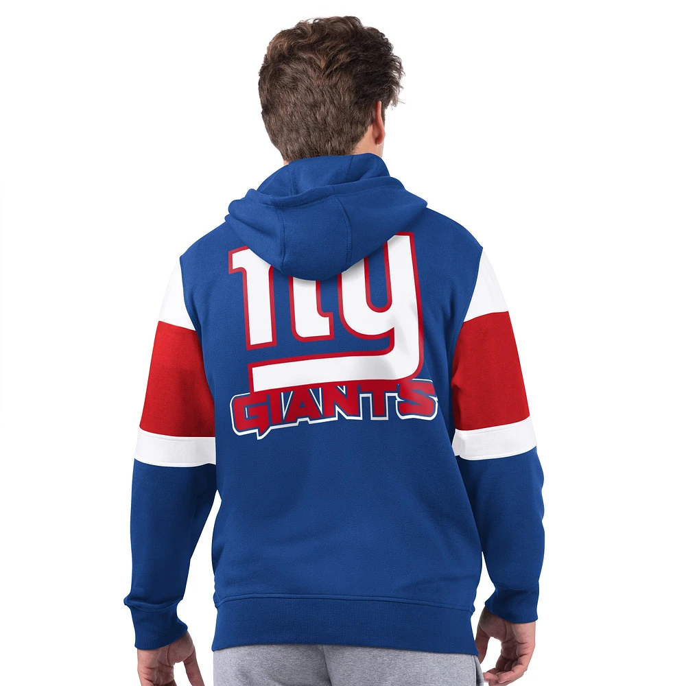 Men's Starter Royal New York Giants Extreme Full-Zip Hoodie