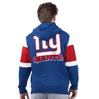Men's Starter Royal New York Giants Extreme Full-Zip Hoodie
