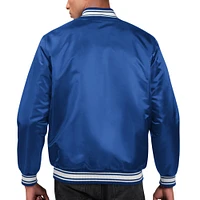 Men's Starter Royal New York Giants Locker Room Satin Varsity Full-Snap Jacket