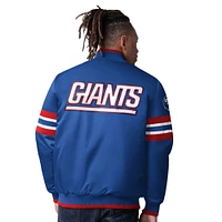 Men's Starter  Royal New York Giants Scout I Full-Snap Varsity Jacket