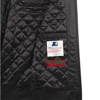 Veste Starter x Ty Mopkins noire pour homme du Mois de l'histoire des Noirs Giants New York en satin entièrement zippée