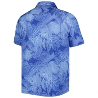 Men's Tommy Bahama Royal New York Giants Coast Luminescent Fronds Camp IslandZone Button-Up Shirt