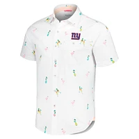 Men's Tommy Bahama White New York Giants Nova Wave Flocktail Button-Up Shirt