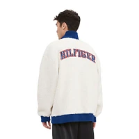 Men's Tommy Hilfiger  Cream New York Giants Jordan Sherpa Quarter-Zip Sweatshirt