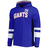 Men's Tommy Hilfiger Royal/White New York Giants Alex Long Sleeve Hoodie T-Shirt