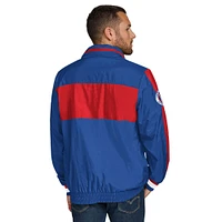 Men's Tommy Hilfiger Royal New York Giants Gael Lightweight Half-Zip Hoodie Jacket