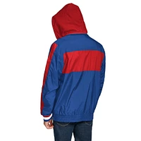 Men's Tommy Hilfiger Royal New York Giants Gael Lightweight Half-Zip Hoodie Jacket