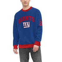 Sweat-shirt Tommy Hilfiger Royal/Rouge New York Giants Reese Raglan Tri-Blend pour hommes