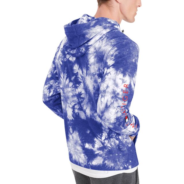 Tommy Hilfiger Royal New York Giants Stanley Tie-Dye pour hommes - Chandail à capuchon