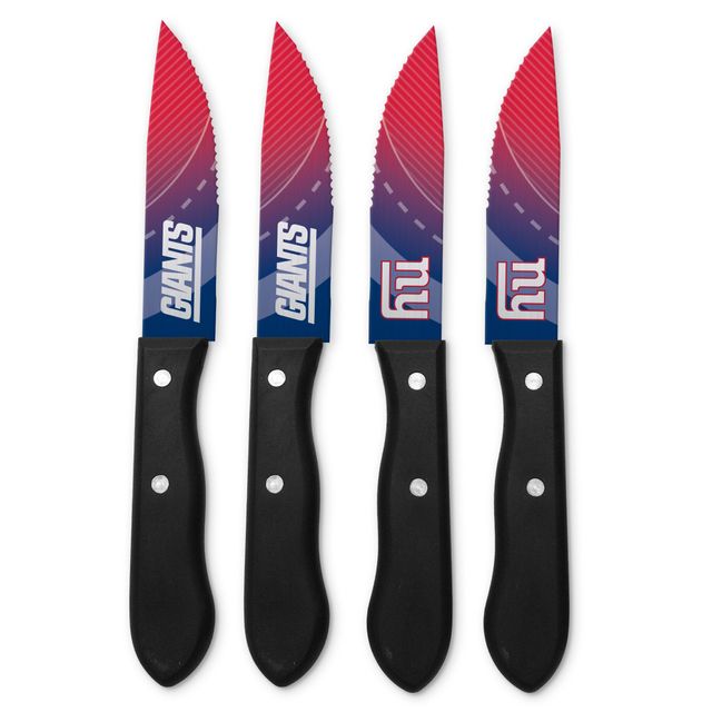 Ensemble de 4 couteaux à steak en acier inoxydable New York Giants