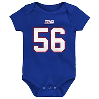 Newborn & Infant Mitchell Ness Lawrence Taylor Royal New York Giants Retro Name Number Bodysuit