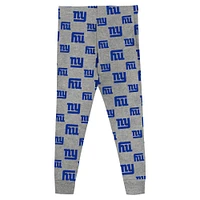 Preschool Heather Gray New York Giants Long Sleeve T-Shirt and Pants Sleep Set