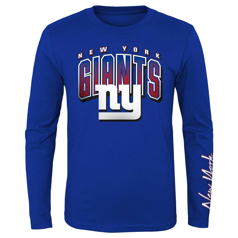 Preschool Red/Royal New York Giants Fan Fave T-Shirt Combo Set