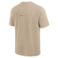 Unisex Fanatics Khaki New York Giants Elements Heavyweight Tri-Blend T-Shirt