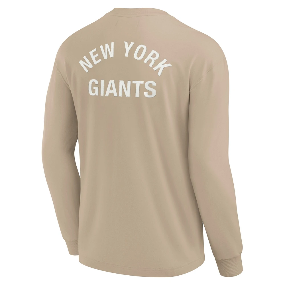 Unisex Fanatics Khaki New York Giants Elements Super Soft Long Sleeve T-Shirt