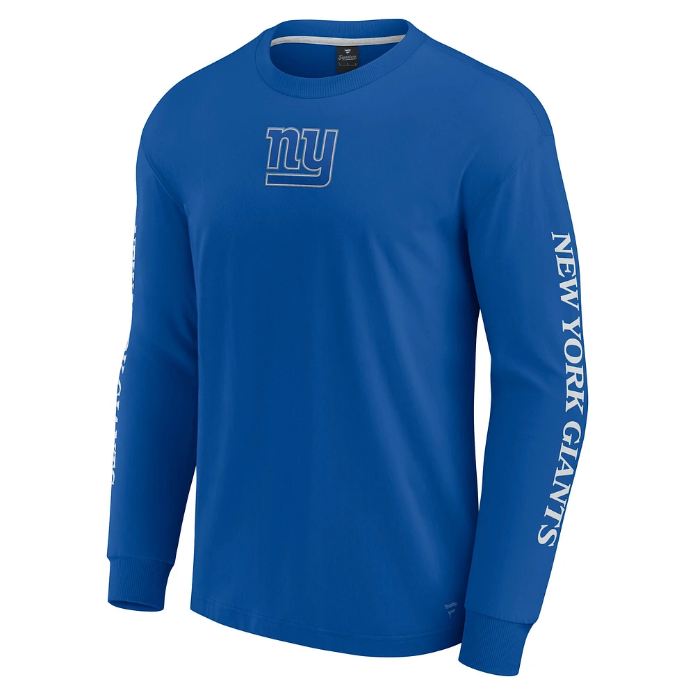 Unisex Fanatics Royal New York Giants Elements Strive Long Sleeve T-Shirt
