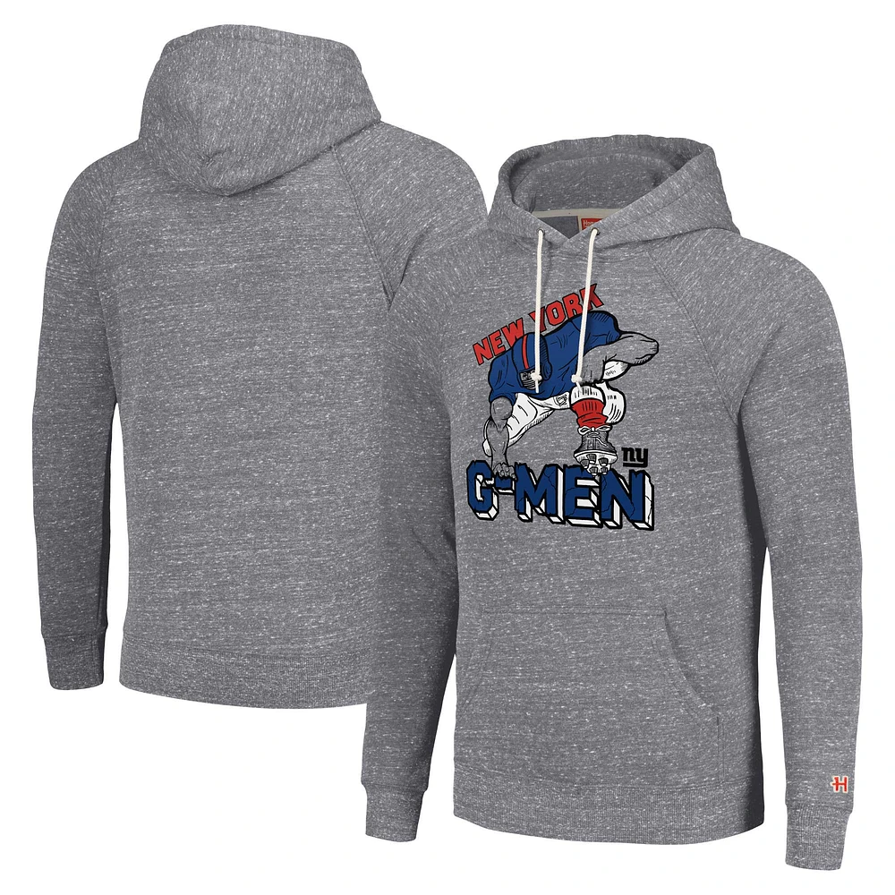 Sweat à capuche unisexe Hommage Grey New York Giants Hyperlocal Raglan