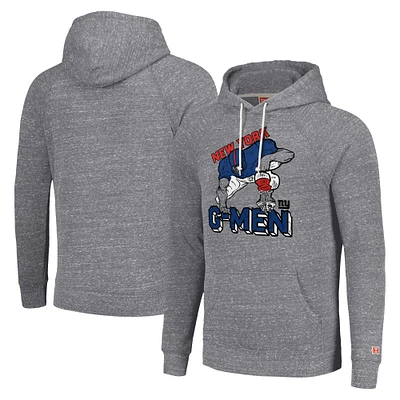 Sweat à capuche unisexe Hommage Grey New York Giants Hyperlocal Raglan