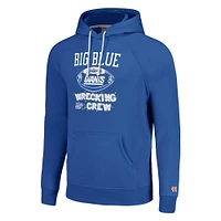 Unisex Homage  Royal New York Giants Hyperlocal Raglan Pullover Hoodie