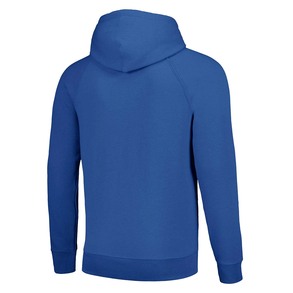 Unisex Homage  Royal New York Giants Hyperlocal Raglan Pullover Hoodie
