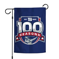 V110681 Drapeau de jardin Giants 2 faces 12 x 18 – 100e anniversaire des Giants FLAGRN NYG-100TH-GDEN