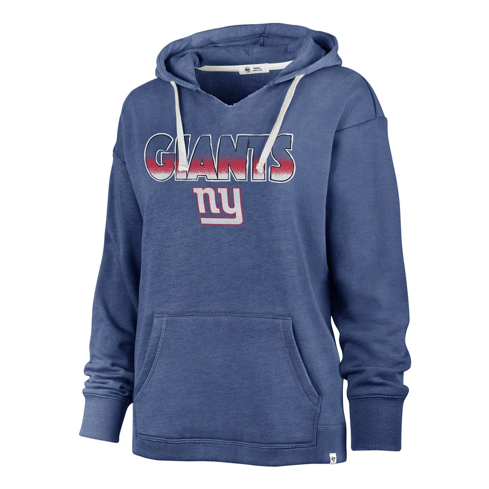Sweat à capuche couleur Rise Kennedy '47 Royal New York Giants pour femme