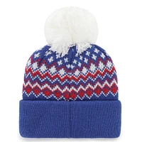 Women's '47 Royal New York Giants Elsa Cuffed Knit Hat with Pom